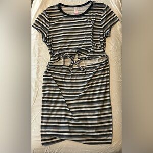 Striped Black and White Dress